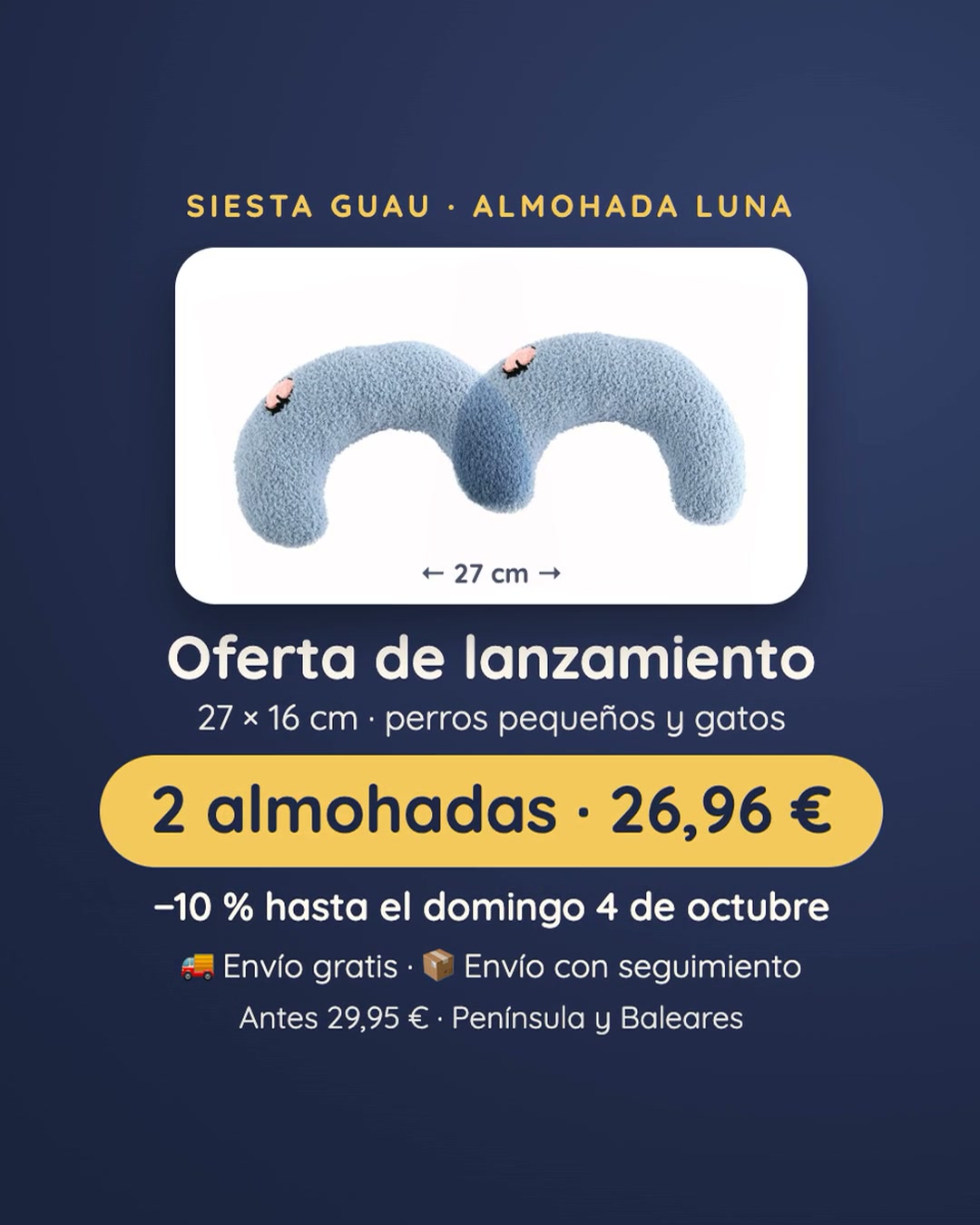 −10 %: 2 almohadas · 26,96 €