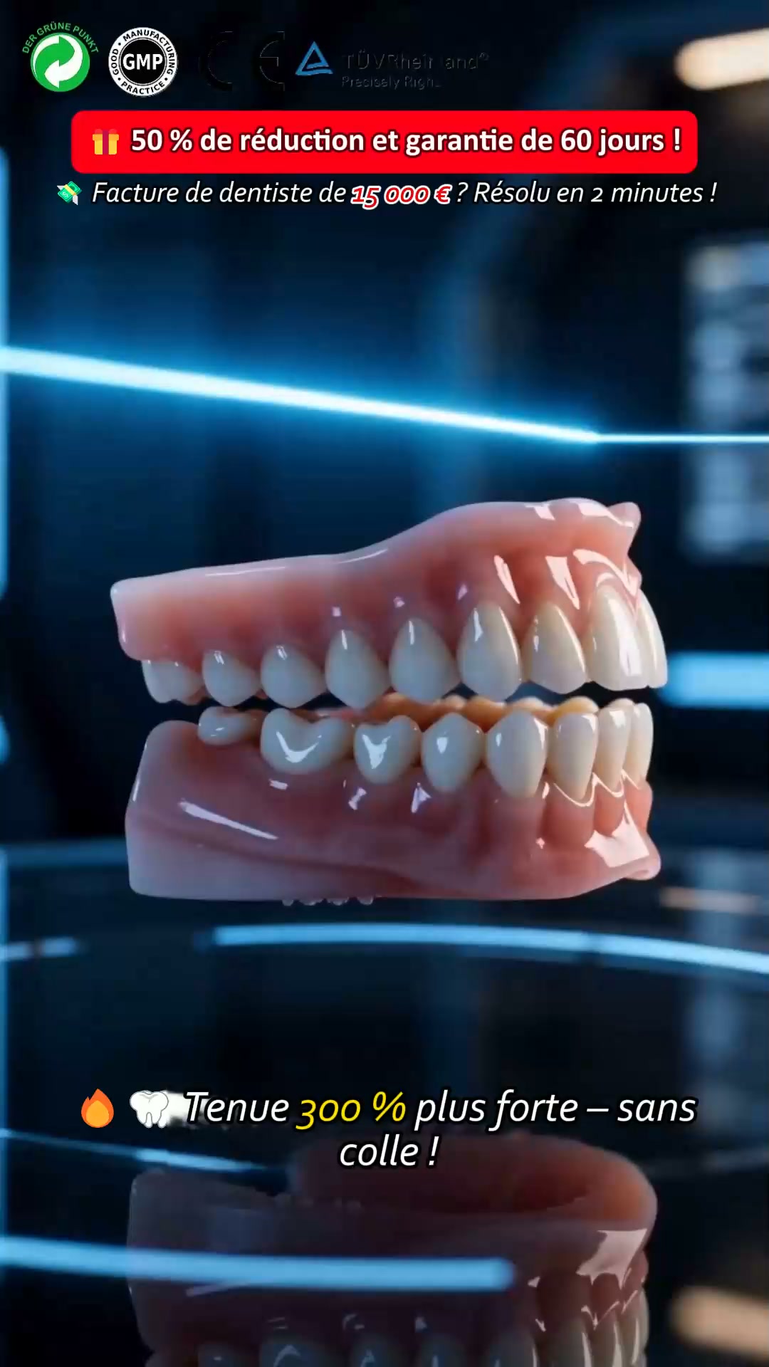 Croquez la vie à pleines dents (pour de vrai) ! Finies les colles qui collent et les prothèses qui bougent.