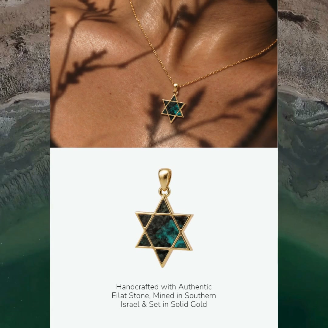 A piece of Israel Set in 14k Gold