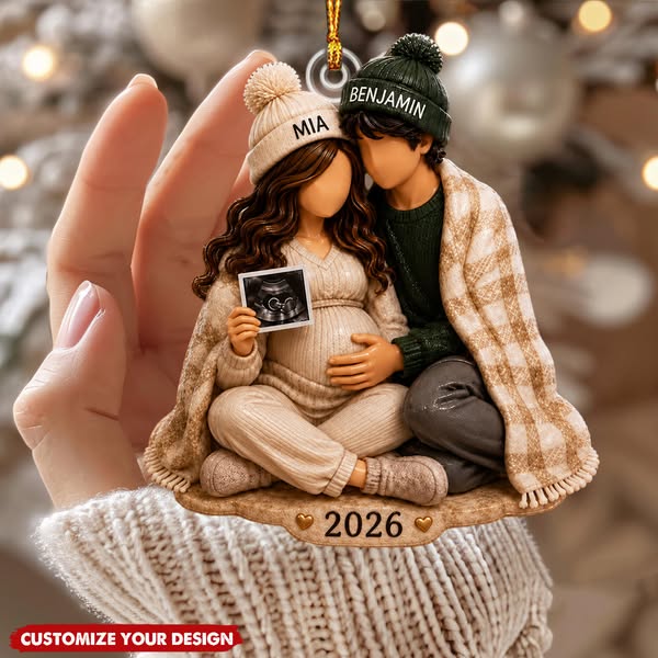 Personalized Pregnancy Christmas Acrylic Ornament