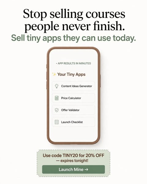 Don't Sell a Course First