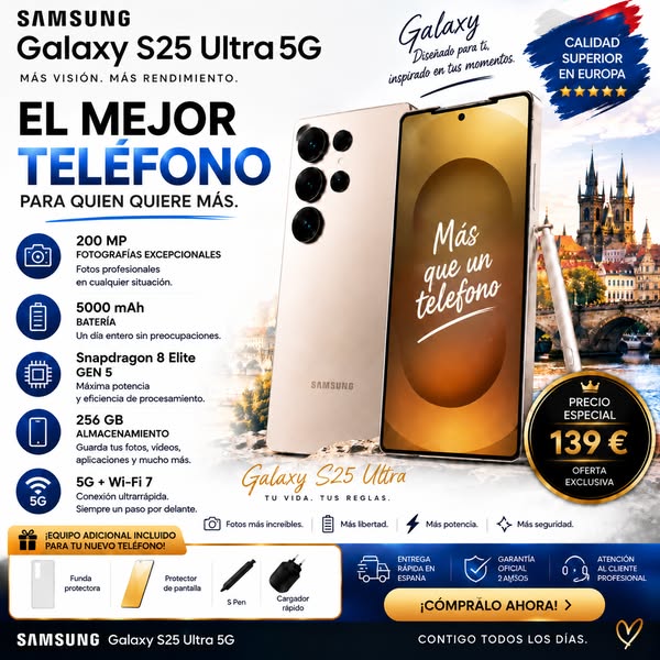 El último teléfono insignia multifuncional de 2026: Samsung Galaxy S25 Ultra 5G