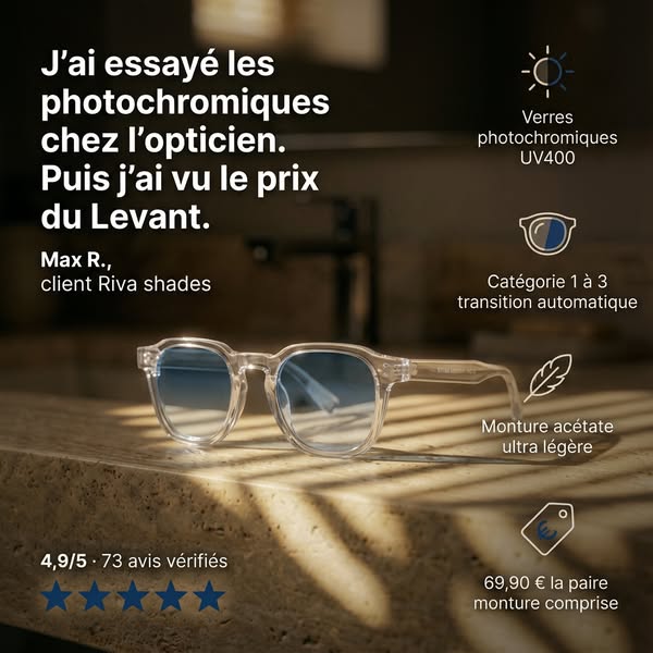 Le photochromique, sans le prix opticien