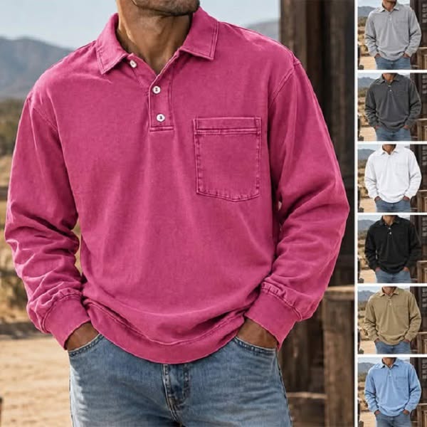 Men's Vintage Forge Henley Shirt - Rugged Heritage Style With Everyday Comfort
