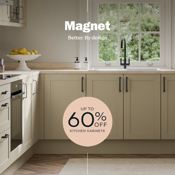 Up to 60% off kitchen cabinets