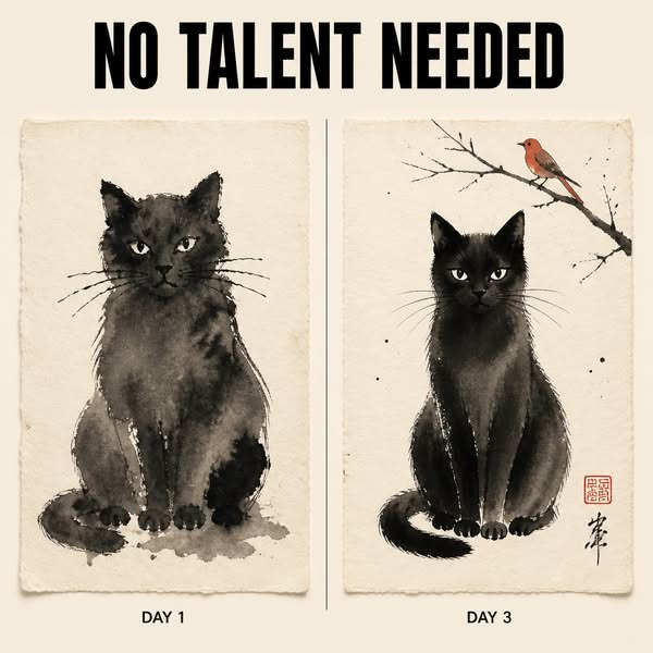 Learn The Ancient Japanese Art Of Painting Ink Cats