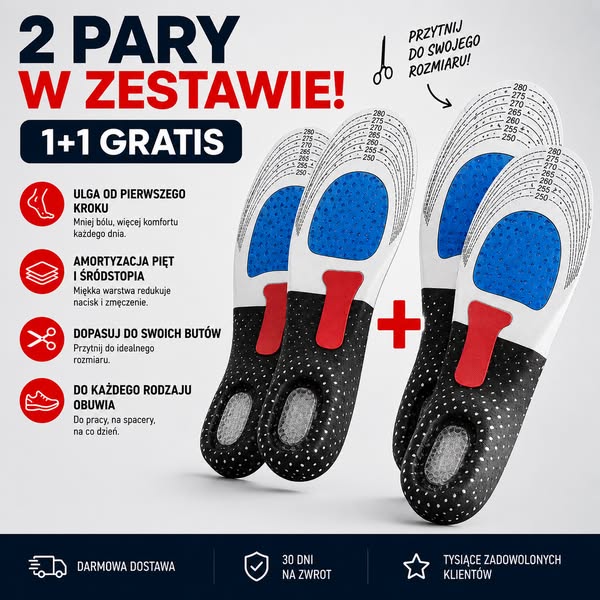 ORTOSTEP – Poczuj ulgę przy każdym kroku | Zestaw 1+1 GRATIS (2 PARY) – DODOMEK