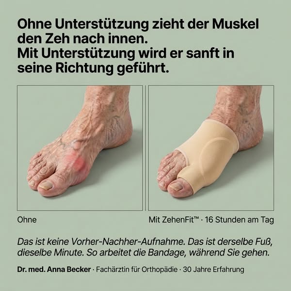 Endlich. Eine Hallux-valgus-Behandlung, die wirklich wirkt — ohne Operation.