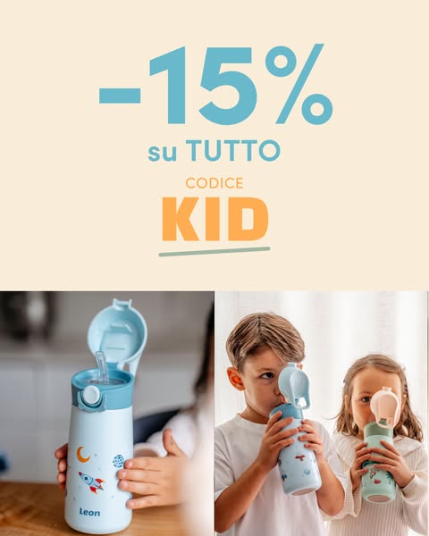 15% su TUTTO con il codice KID