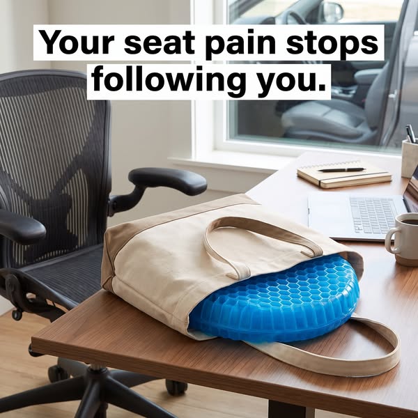 CloudCushion™ Gel Seat Cushion — Egg-Drop Pressure Relief for Office, Car & Home
