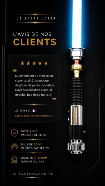 1 sabre OFFERT + -20%