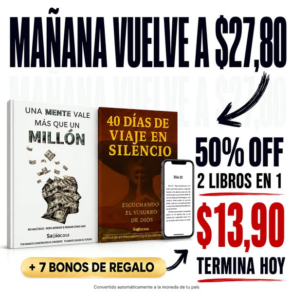 50% OFF termina hoy: los 2 libros por $13,90