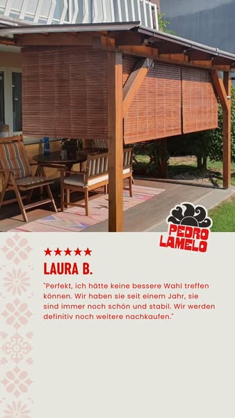 Holzrollos sorgen für Schatten in Ihrer Pergola