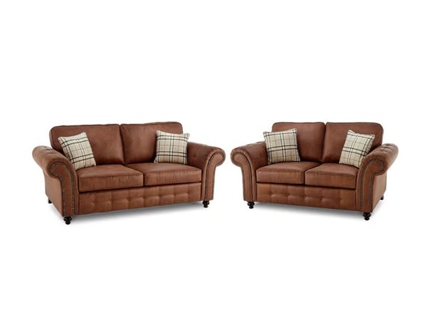 Oakland Tan 3+2 Seater Sofa Set