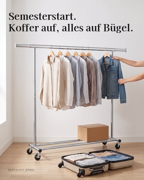 Kleiderständer auf Rollen · 99,95 €