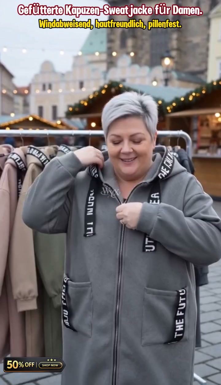 Über 78.000 Stück verkauft!Oversize-Kapuzen-Sweatshirt-Mantel für Damen