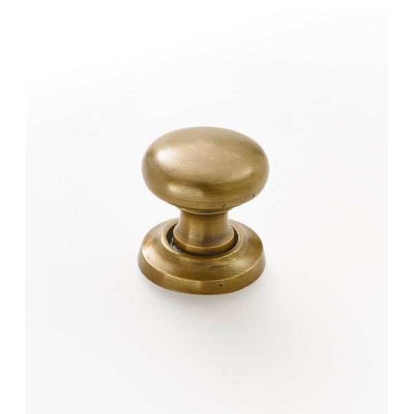 1.25" Classic Solid Brass Drawer Pull with Removable Backplate