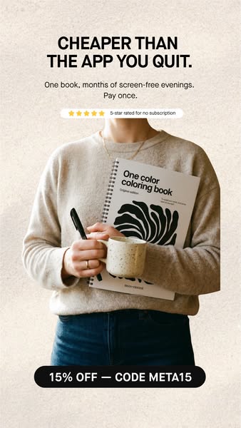 Your quiet evening, 15% off
