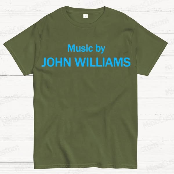 Music by John Williams Geek Cotton T-shirt