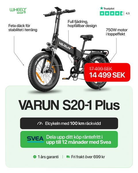 VARUN S20-1 Plus | Elcykel 100 km | Wheelyshop
