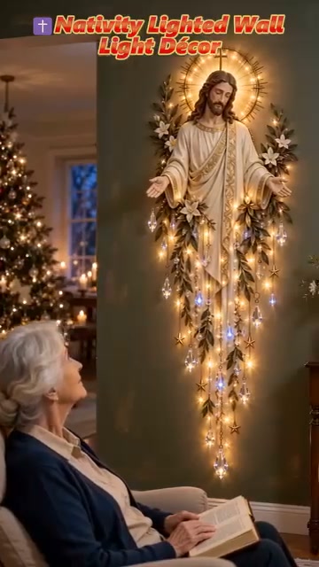Last Day 49% OffJesus, Angel & Nativity Lighted Wall Light Décor