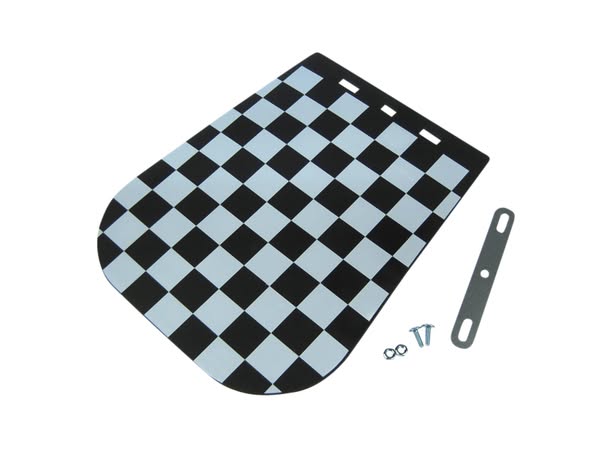 Mudflap Puch universal with black / white checkered
