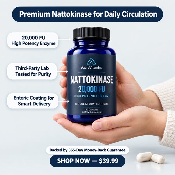 Nattokinase 20,000 FU | High-Potency Enzyme | AzureVitamins