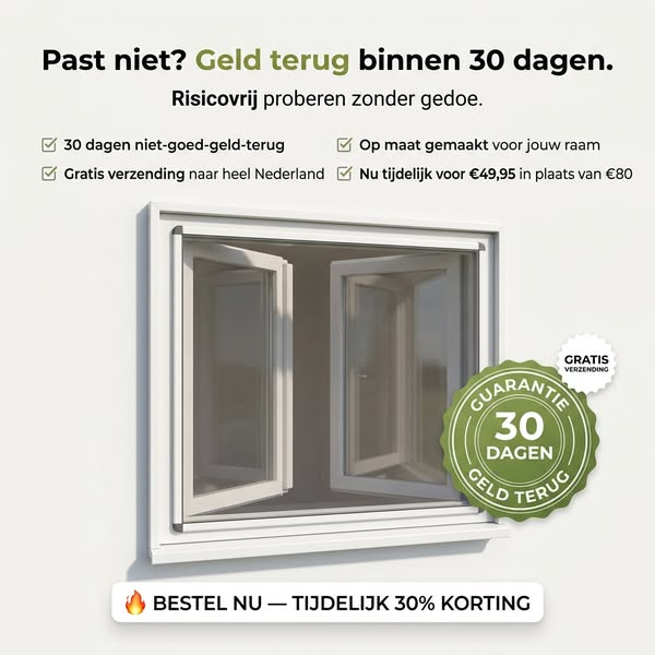 Maak jouw raam insectvrij