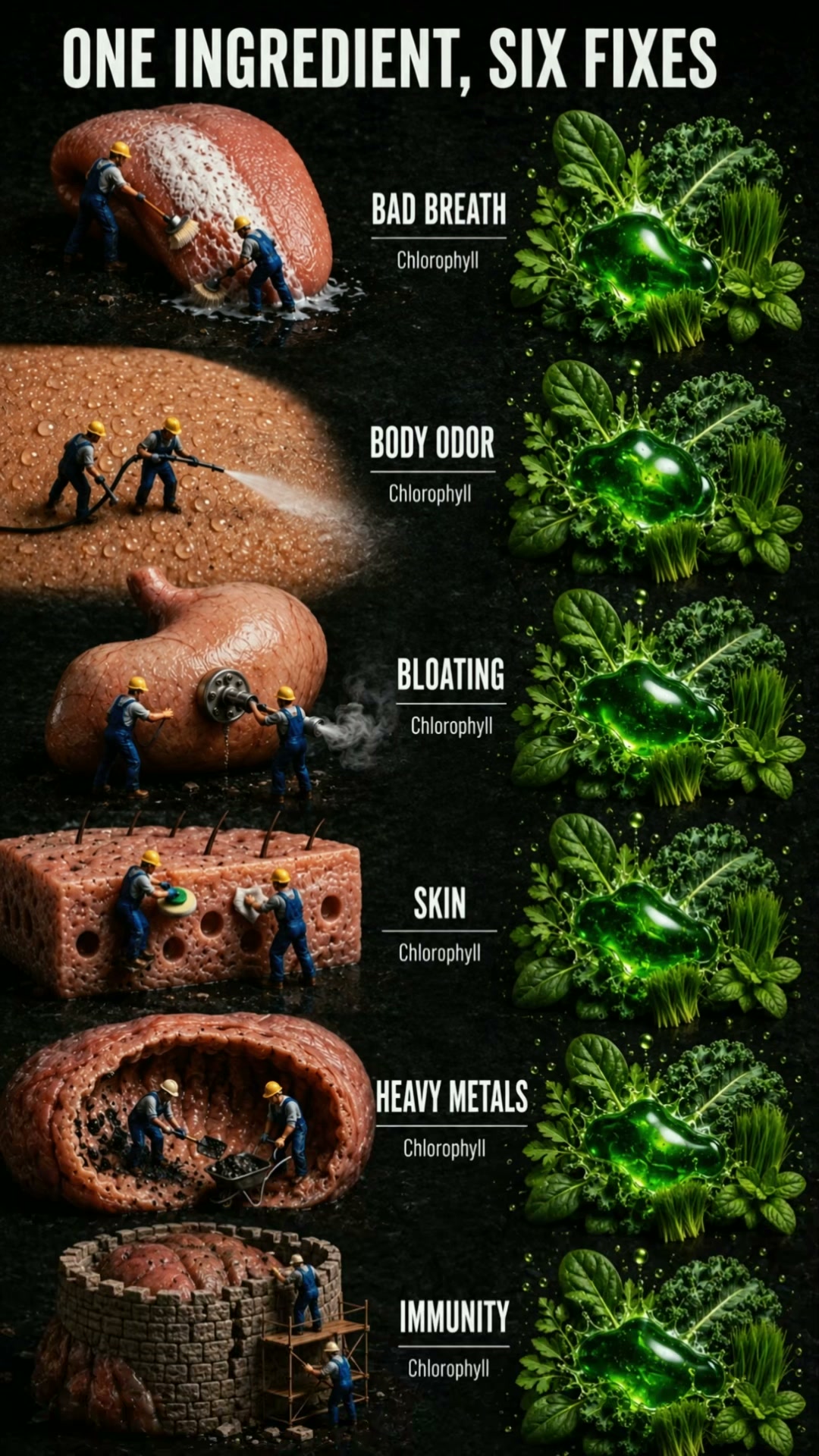 One ingredient, six fixes.
