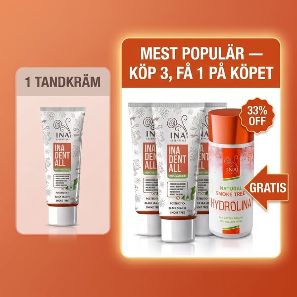 Köp 3 Dent-All tandkrämer, munsköljen på köpet