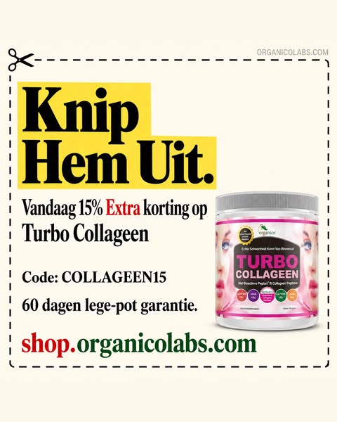 Vandaag 15% extra korting op Turbo Collageen