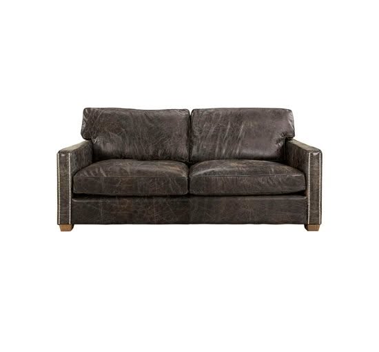 Viscount Sofa Leather Fudge