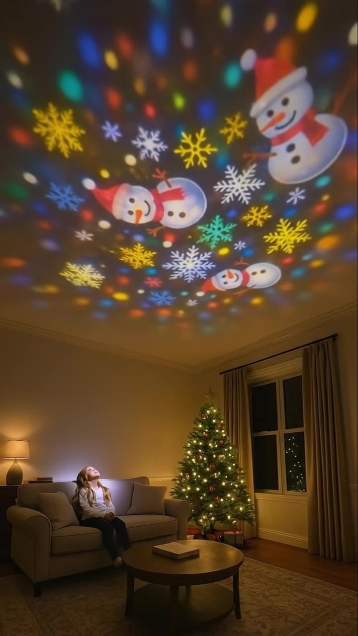 Weihnachts-Projektionslampe mit Motiven