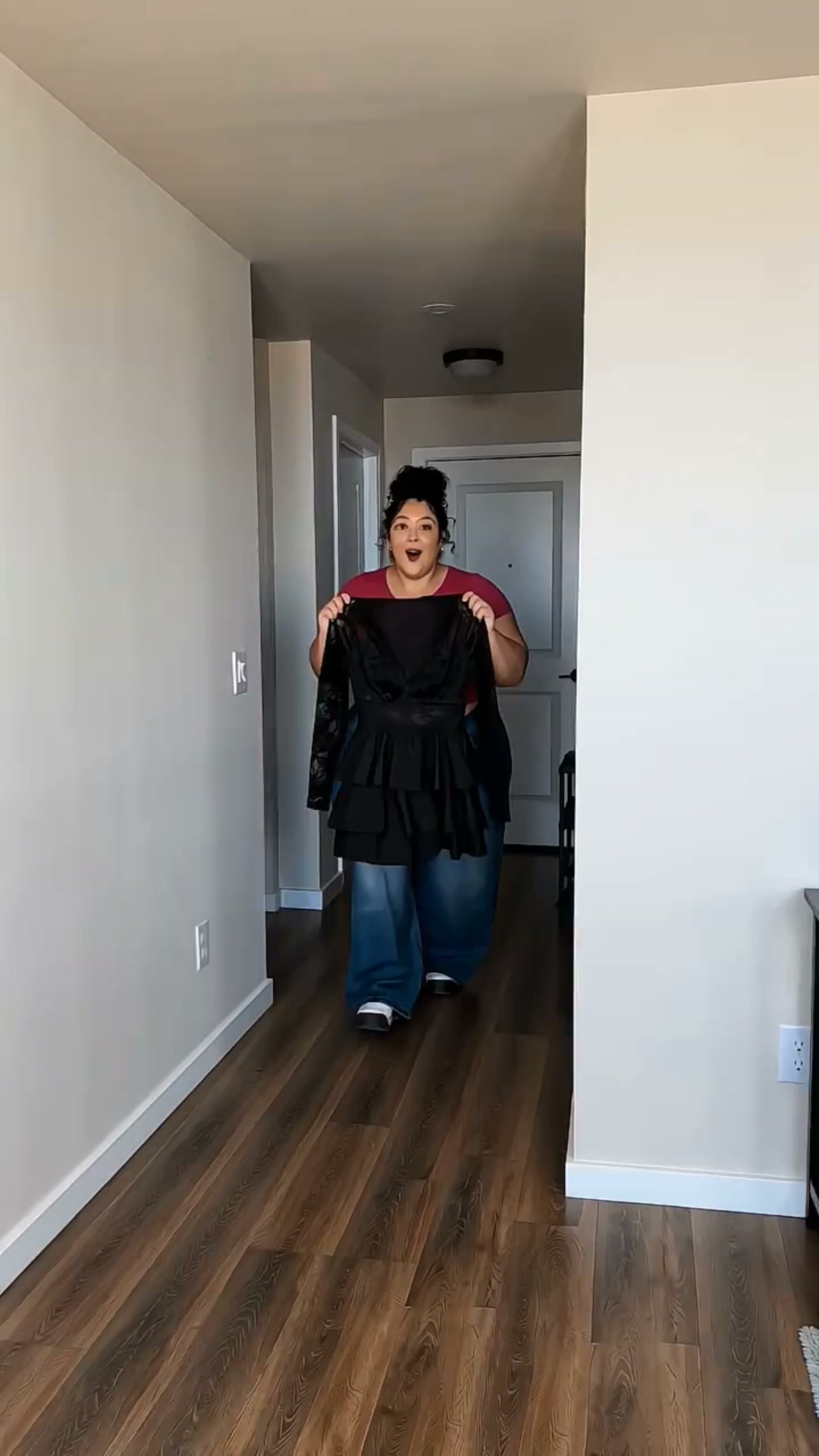 Plus-Size Lace Tiered Ruffle Maxi Dress