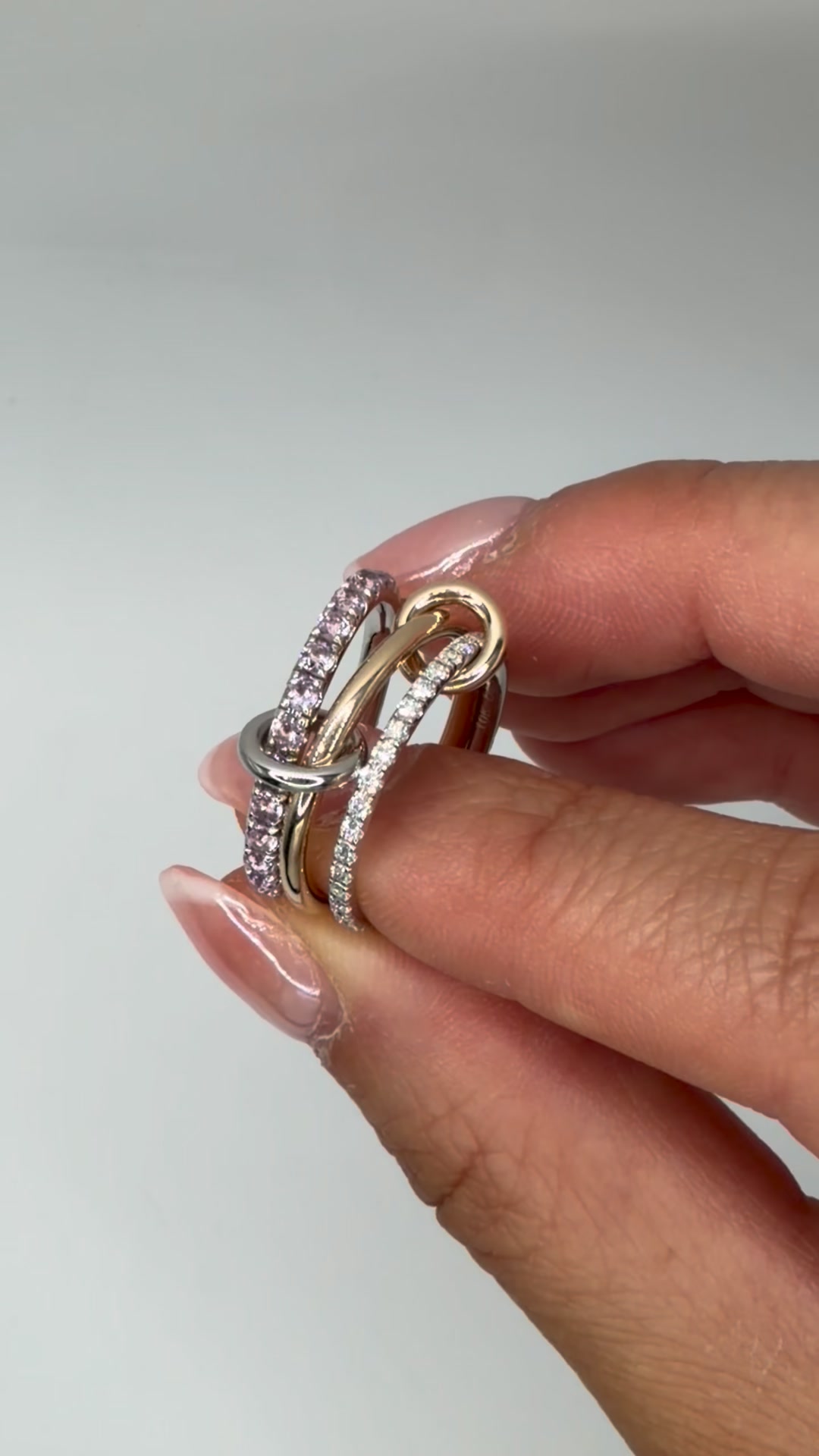 Interlocking Trinity Ring Set