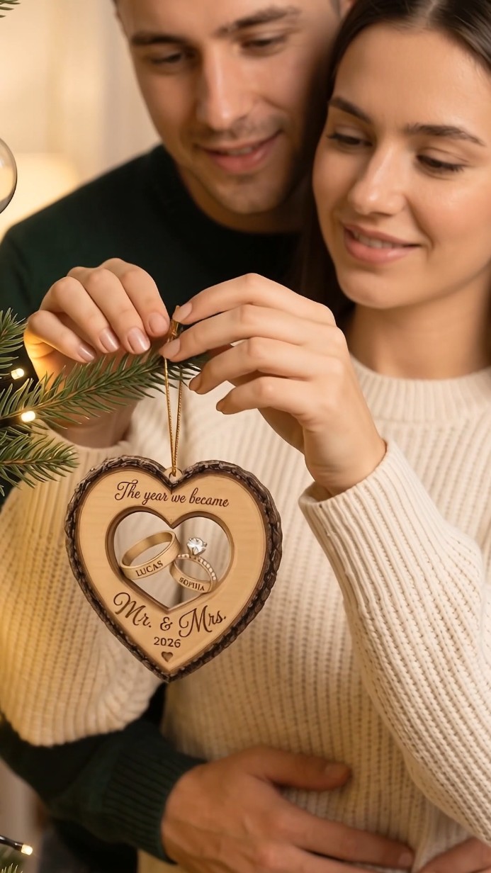 Personalized Couple First Christmas Ornament