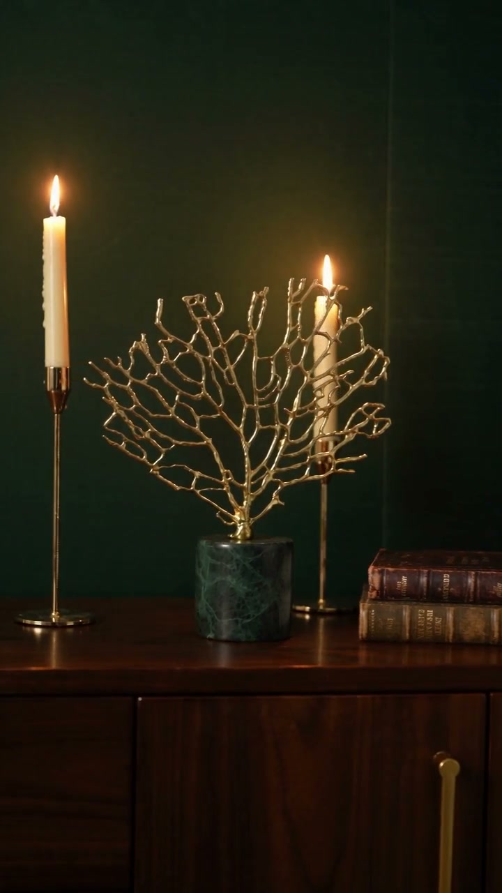 Gold Coral Sculpture