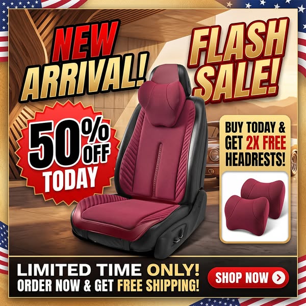 NEW RELEASE! Get 50% OFF + 2 FREE Headrests Today!