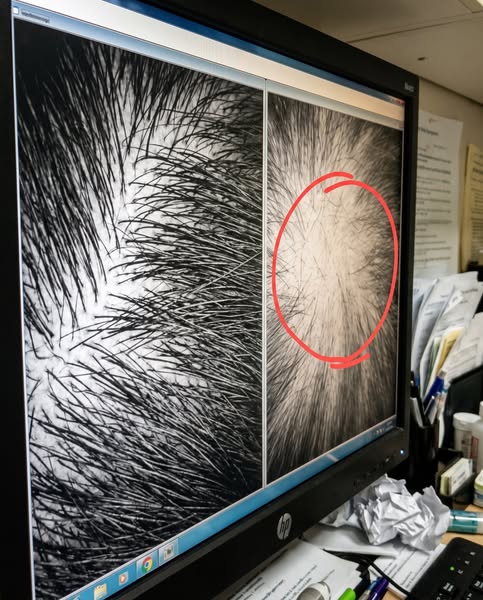 The faint line in the circle is where my French pleat went.