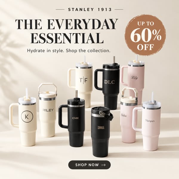 Built for Life – 60% Off Stanley‘s Legendary Drinkware