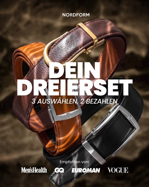 3 Gürtel aussuchen, 33% sparen