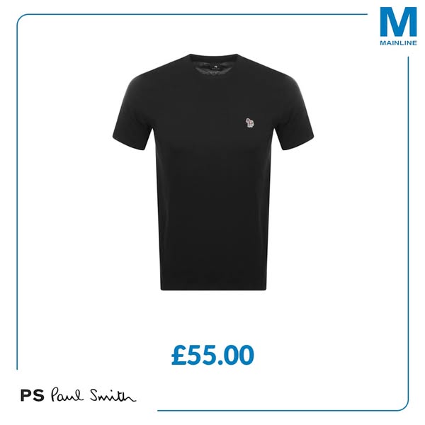 Paul Smith Regular Fit T Shirt Black
