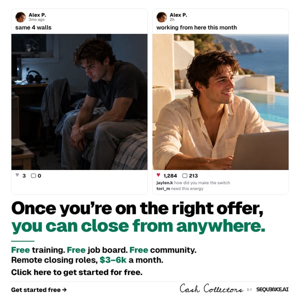Your office can be anywhere. / Same headset. Better view. / The offer decides where you live.