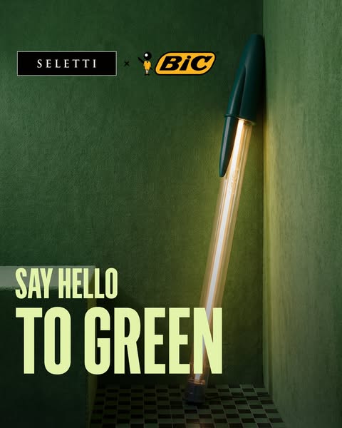 Seletti New in: Bic Lamp Green