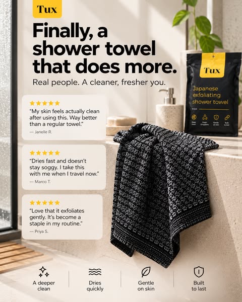 Tux Shower Towel