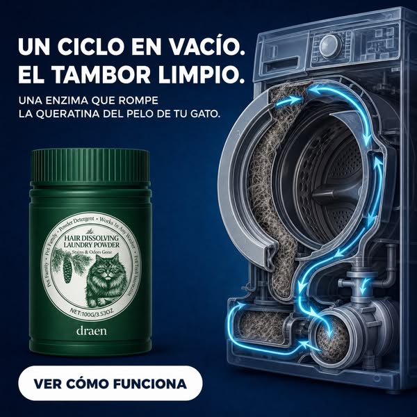 Eso no salió de tu gato. Salió de tu lavadora.