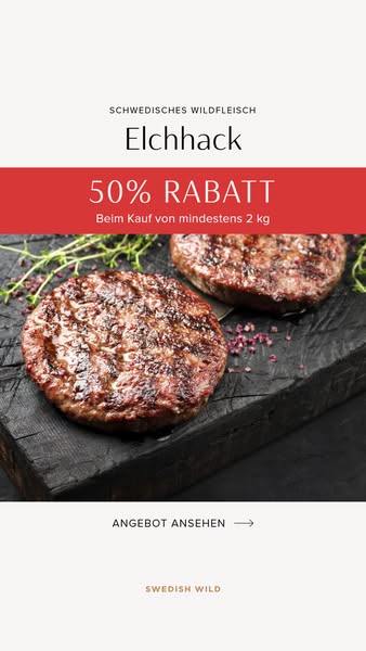 50% Rabatt auf Elchhack