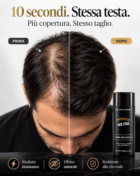 Capelli più folti in pochi secondi
