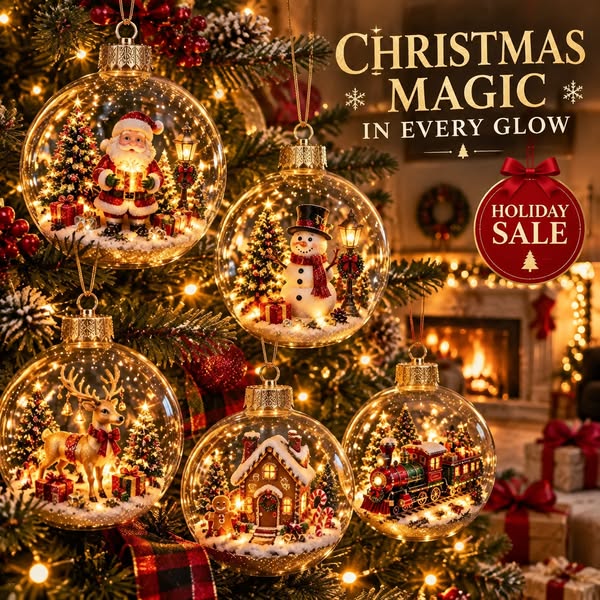 A Tiny Christmas World That Glows!
