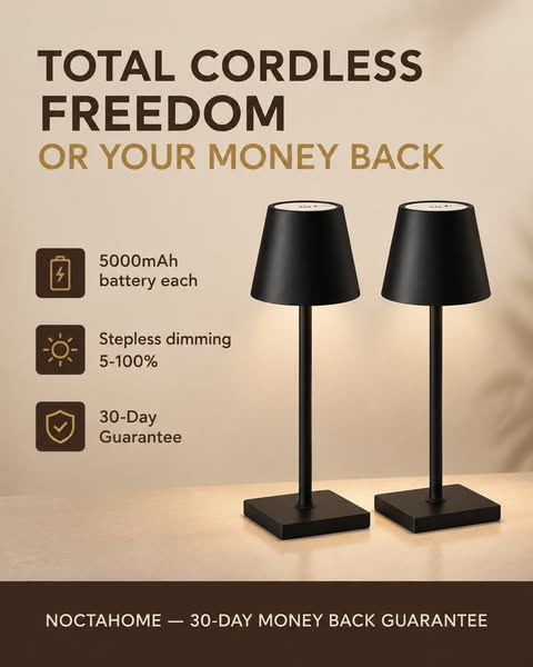 One Charge, Two Lamps, Total Freedom